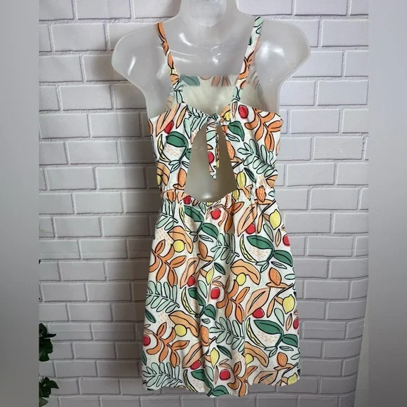 Free Assembly Leaf Print Dress/juniors XL - Picture 6 of 10